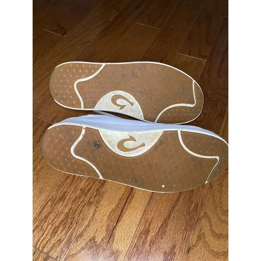OluKai White and Brown Lace Up Shoes‎ Size US Men’s 9